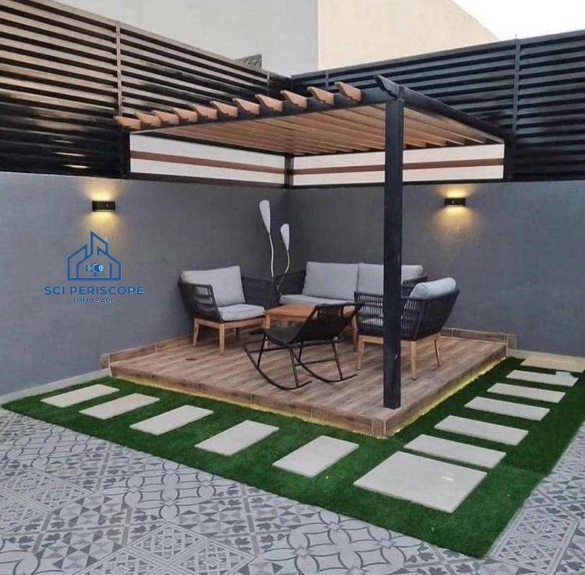 Pergola acier et bois