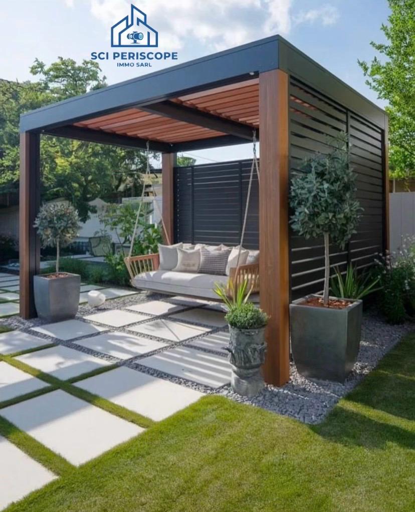 Pergola acier moderne